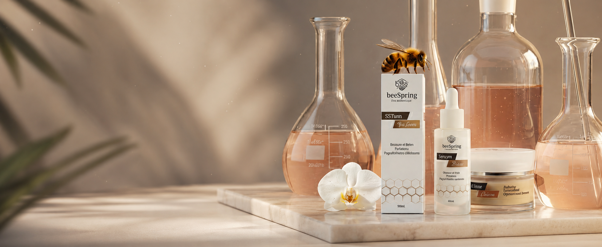 Image principale beeSpring pour site web avec soins au venin d’abeille