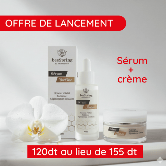 Offre sérum et crème au venin d’abeille BeeSpring pour soin anti-âge et raffermissant